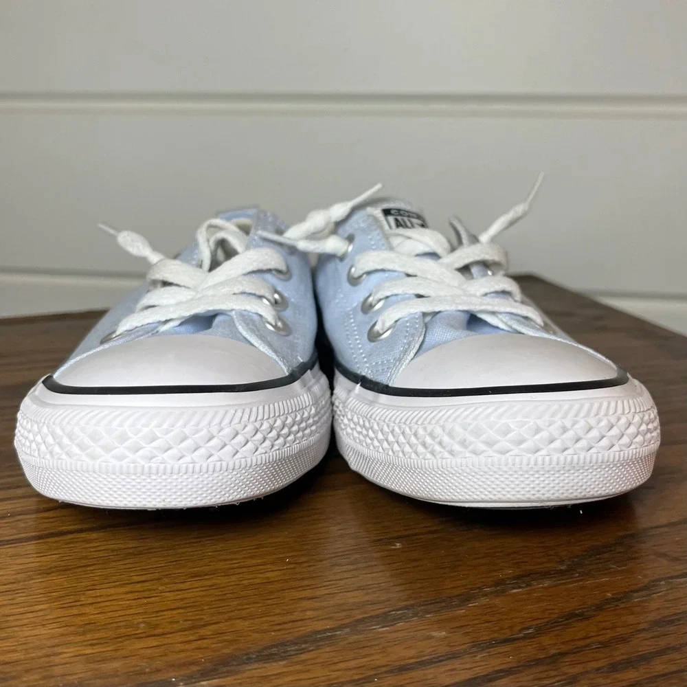 Converse Shoreline Slip On Women 9 Light Blue Canvas Sneaker Chuck Taylor Skater